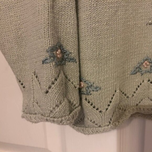 Women's Decorative Long Sleeve Sweater, Size M - Picture 2 of 6